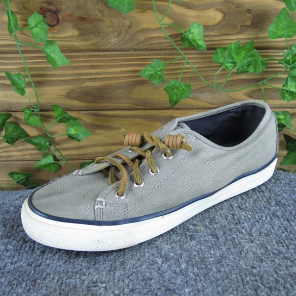 SPERRY Women's Top-Sider Boat Shoe Gray Fabric Sz 8 Medium Gently Used 2025 - Picture 1 of 6